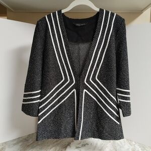 Ming Wang Boucle Black & White Jacket M